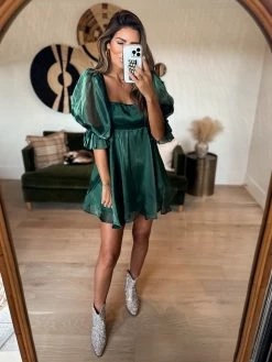 BuddyLove Betsy Puff Sleeve Babydoll Dress - Dublin -US Skirt Sales Store jenagreen920 4