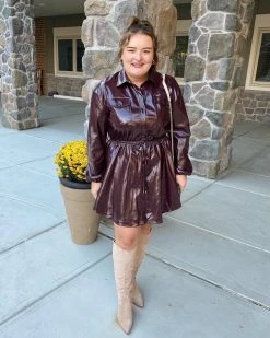 BuddyLove Ariella Button Up Mini Dress - Ruby 17 BuddyLove Ariella Button Up Mini Dress - Ruby -US Skirt Sales Store juliadorbert 1