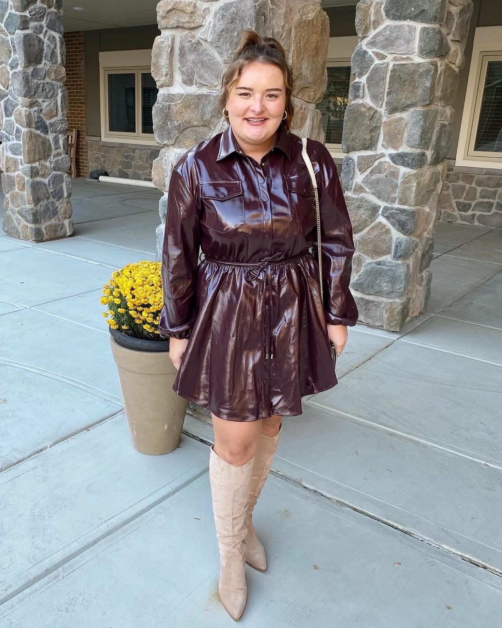 BuddyLove Ariella Button Up Mini Dress - Ruby 10 BuddyLove Ariella Button Up Mini Dress - Ruby - Image 8