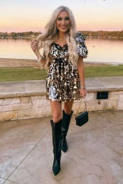 BuddyLove Colby Puff Sleeve Mini Dress - Pennies From Heaven 14 BuddyLove Colby Puff Sleeve Mini Dress - Pennies From Heaven -US Skirt Sales Store laurenbayard 6