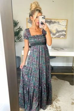 BuddyLove Hattie Smocked Maxi Dress - Sycamore -US Skirt Sales Store macy.blackwell 4fea3b01 8aab 42da b34f 64af0c6f0086