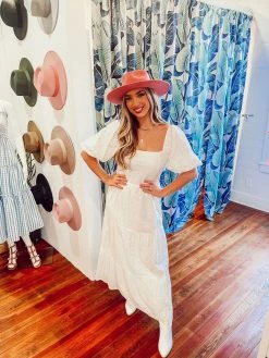 BuddyLove Posie Puff Sleeve Maxi Dress - White Eyelet 16 BuddyLove Posie Puff Sleeve Maxi Dress - White Eyelet -US Skirt Sales Store missmonicamottposiewhiteeyelet