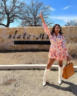 BuddyLove Grace Long Sleeve Short Dress - Wild Flower 19 BuddyLove Grace Long Sleeve Short Dress - Wild Flower -US Skirt Sales Store ohhthtscrystalgracewildflower