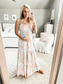 BuddyLove Stephanie Tie Shoulder Maxi Dress - Daffodil -US Skirt Sales Store thedarlingmommystephaniedaffodil