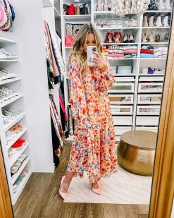 BuddyLove Greta Long Sleeve Maxi Dress - Wild Flower -US Skirt Sales Store thedowntownalyGretaWildFlower