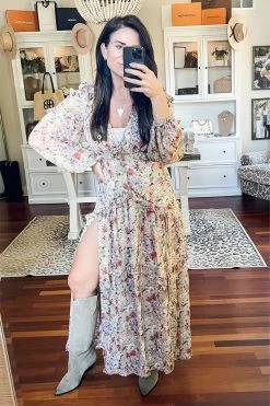 BuddyLove Pia Long Sleeve Maxi Dress - Vintage -US Skirt Sales Store thislovelylifeofmine