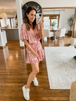 BuddyLove Ray Elastic Waist Mini Dress - Copperhead -US Skirt Sales Store twopeasinablog