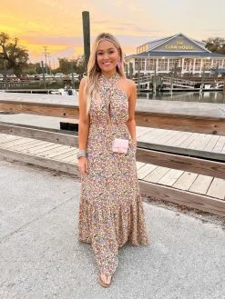 BuddyLove Pepper High Neck Maxi Dress - Marigold 18 BuddyLove Pepper High Neck Maxi Dress - Marigold -US Skirt Sales Store whitneynrifepeppermarigold